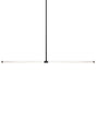 LED Pendant Lamp Black Metal Linear Light Minimalistic Form Beliani