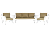 Outdoor Cushion Covers for Garden Set Olive Green UV Resistant Zippered Beliani