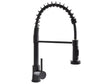 Kitchen Tap Black Stainless Steel Pull Out Mixer Spring Coil Faucet with Flexible Spring Hose Beliani