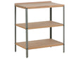 Outdoor Kitchen Island Brown Acacia Wood 2 Shelves Unit with Top 50 x 80 x 92 cm Garden Kitchen Dining Beliani