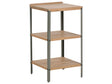 Outdoor Kitchen Island Brown Acacia Wood 2 Shelves Unit with Top 50 x 50 x 92 cm Garden Kitchen Dining Beliani