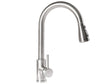 Kitchen Tap Silver Stainless Steel Pull Out Mixer Spring Coil Faucet with Flexible Spring Hose Beliani