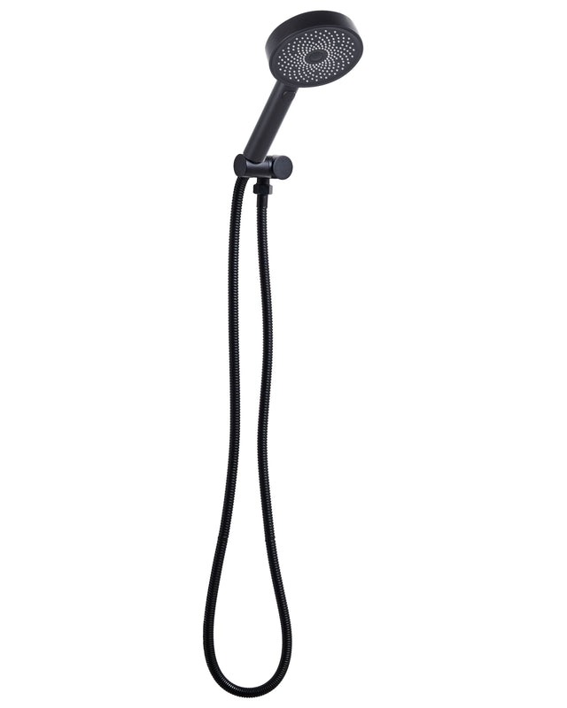 Shower Head with Hose Black Metal 4 Spray Modes Modern Beliani