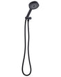 Shower Head with Hose Black Metal 4 Spray Modes Modern Beliani
