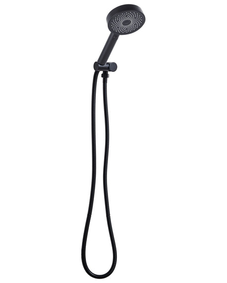 Shower Head with Hose Black Metal 4 Spray Modes Modern Beliani