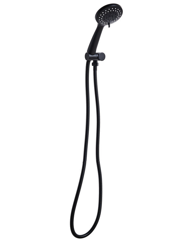 Shower Head with Hose Black Metal 3 Spray Modes Modern Beliani
