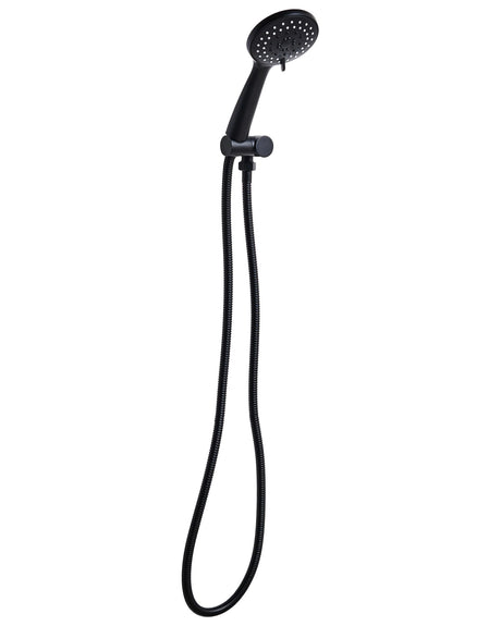 Shower Head with Hose Black Metal 3 Spray Modes Modern Beliani