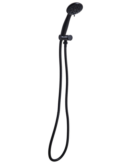 Shower Head with Hose Black Metal 3 Spray Modes Modern Beliani