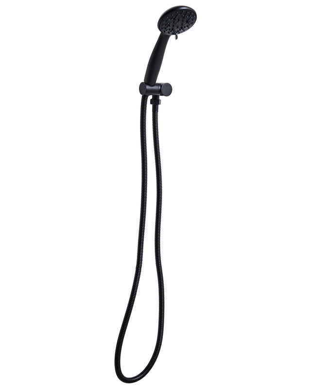 Shower Head with Hose Black Metal 3 Spray Modes Modern Beliani