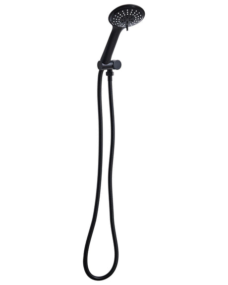 Shower Head with Hose Black Metal 3 Spray Modes Modern Beliani