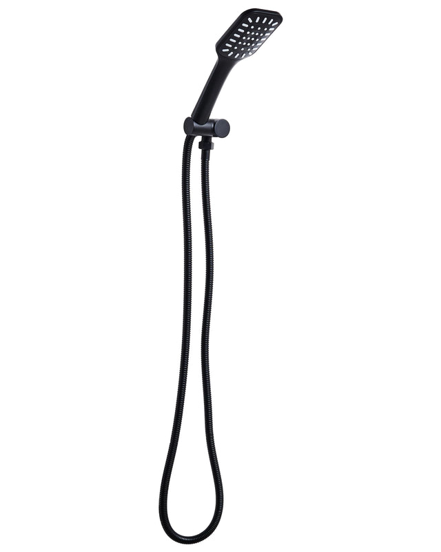 Shower Head with Hose Black Metal 1 Spray Mode Modern Beliani