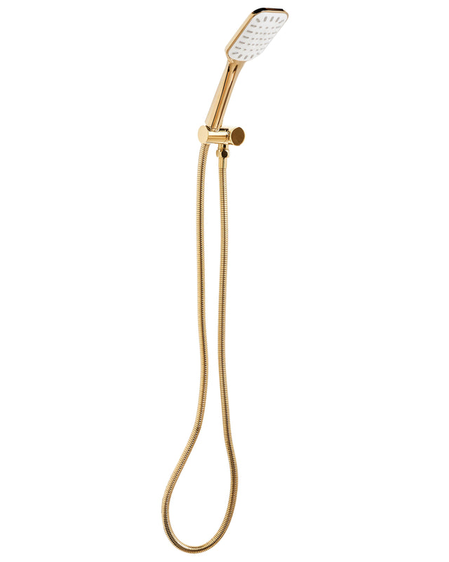 Shower Head with Hose Gold Metal 1 Spray Mode Modern Beliani