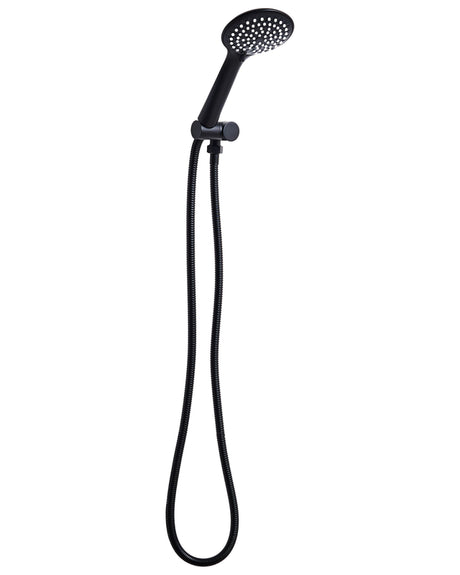 Shower Head with Hose Black Metal 4 Spray Modes Modern Beliani