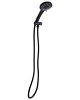 Shower Head with Hose Black Metal 4 Spray Modes Modern Beliani