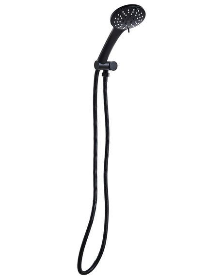 Shower Head with Hose Black Metal 4 Spray Modes Modern Beliani
