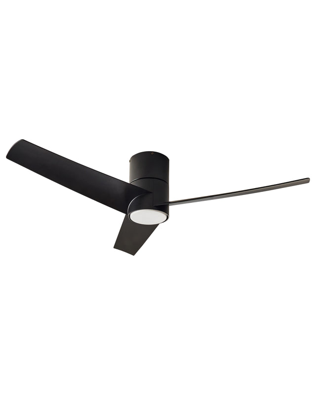 Ceiling Fan with Light Ventilator Black Synthetic Material Remote Control 5 Speed Options 3 Light Temperature Traditional Modern Living Room Bedroom Beliani