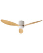 Ceiling Fan with Light Ventilator Light Brown Synthetic Material Remote Control 5 Speed Options 3 Light Temperature Scandi Modern Living Room Bedroom Beliani