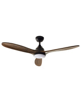 Ceiling Fan Ventilator Dark Brown Solid Wood Remote Control 5 Speed Options Rustic Traditional Living Room Bedroom Beliani