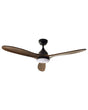 Ceiling Fan Ventilator Dark Brown Solid Wood Remote Control 5 Speed Options Rustic Traditional Living Room Bedroom Beliani