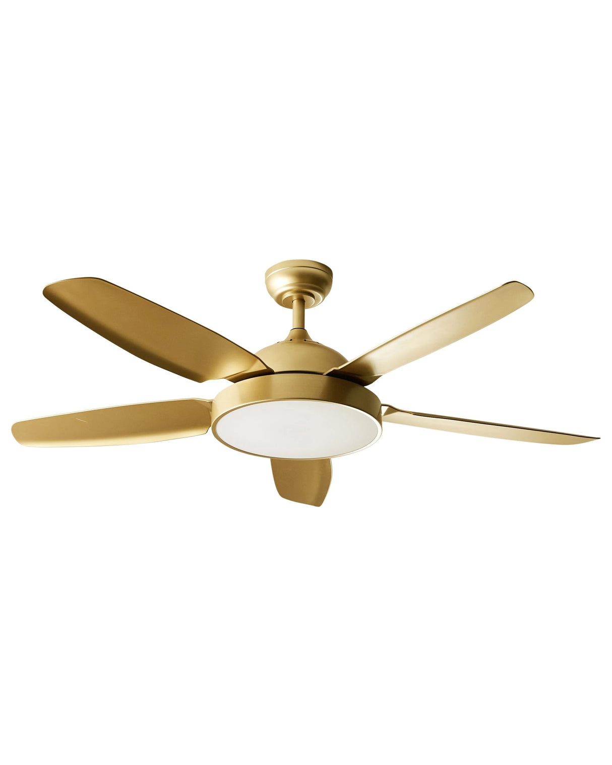 Ceiling Fan Ventilator Brass Remote Control 5 Speed Options Rustic Traditional Living Room Bedroom Beliani