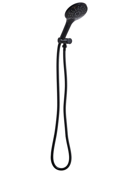 Shower Head with Hose Black Metal 4 Spray Modes Modern Beliani