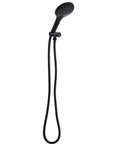 Shower Head with Hose Black Metal 4 Spray Modes Modern Beliani