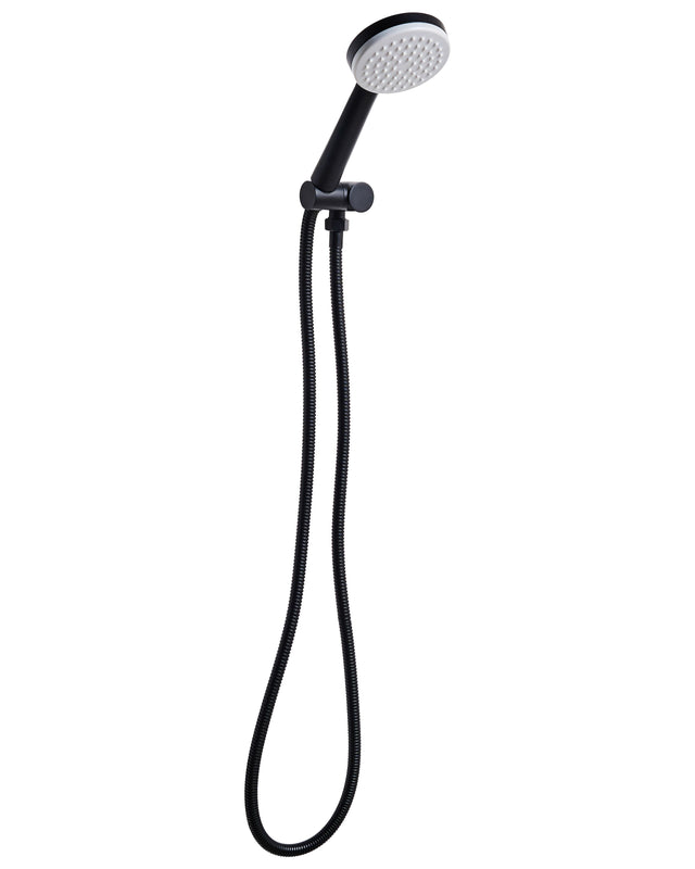 Shower Head with Hose Black Metal 1 Spray Mode Modern Beliani