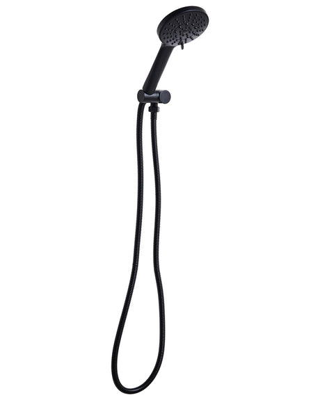 Shower Head with Hose Black Metal 5 Spray Modes Modern Beliani