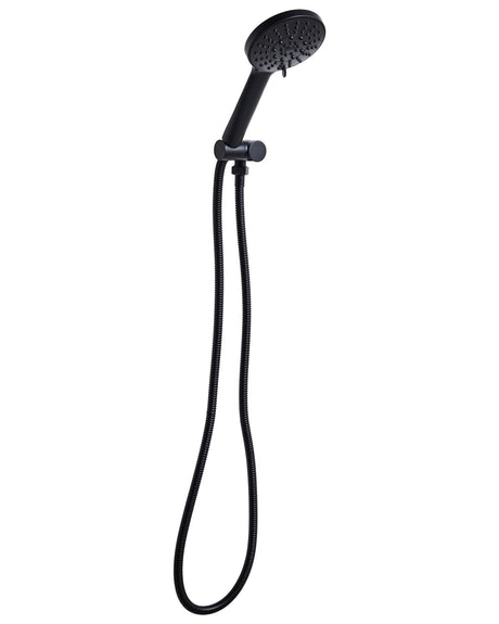 Shower Head with Hose Black Metal 5 Spray Modes Modern Beliani