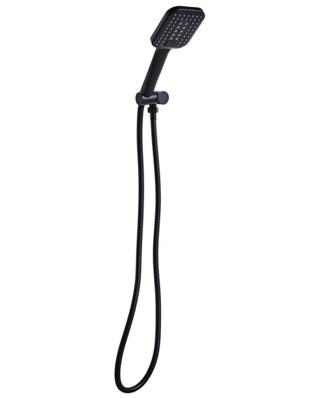 Shower Head with Hose Black  Metal 4 Spray Modes Modern Beliani