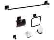 6-Piece Bathroom Hardware Set Black Aluminium Matt Tumbler and Soap Dish Included Bathroom Accessories Modern Classic Beliani