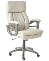Executive Office Chair Beige Faux Leather Upholstery Seat Height Adjustment Titl Swivel Padding Beliani