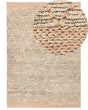 Area Rug Green and Beige Jute 160 x 230 cm Geometric Pattern Hand Woven Boho Living Room Bedroom Beliani