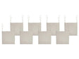 Set of 8 Seat Cushions for Garden Chairs Taupe Polyester Fabric UV Resistant Beliani
