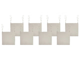Set of 8 Seat Cushions for Garden Chairs Taupe Polyester Fabric UV Resistant Beliani