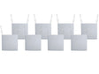Set of 8 Seat Cushions for Garden Chairs Light Grey Polyester Fabric UV Resistant Beliani