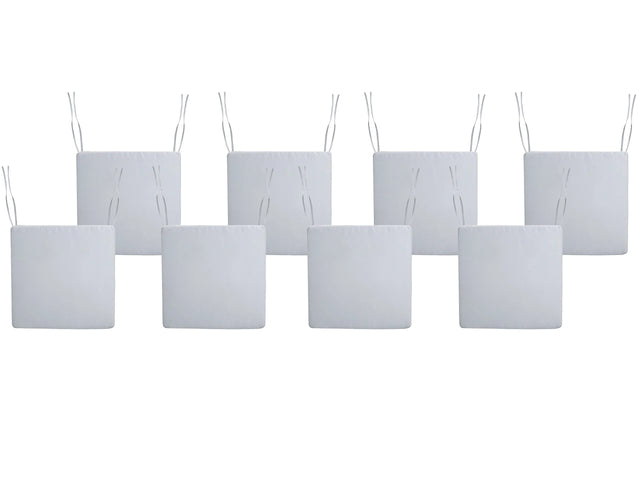 Set of 8 Seat Cushions for Garden Chairs Light Grey Polyester Fabric UV Resistant Beliani