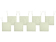 Set of 8 Seat Cushions for Garden Chairs Light Green Polyester Fabric UV Resistant Beliani