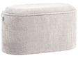 Bedroom Storage Bench Grey Chenille Polyester Upholstery Modern Design Solid Colour Living Room Furniture Beliani