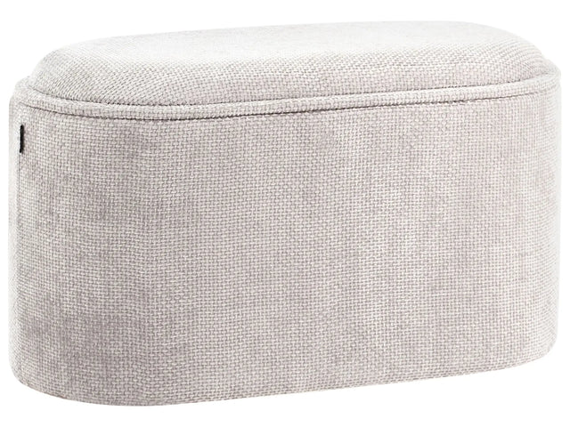 Bedroom Storage Bench Grey Chenille Polyester Upholstery Modern Design Solid Colour Living Room Furniture Beliani