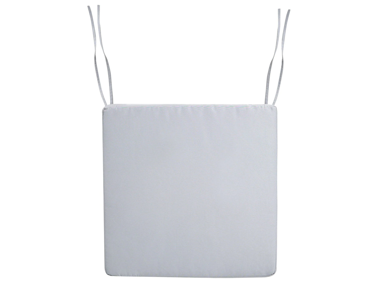 Seat Cushion for a Garden Chair Light Grey Polyester Fabric UV Resistant Beliani