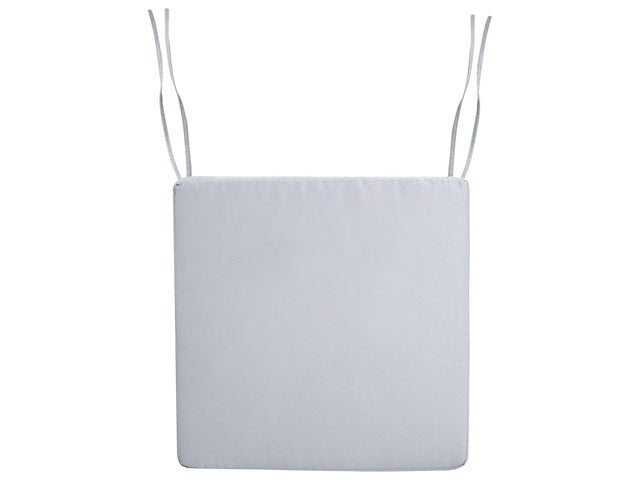 Seat Cushion for a Garden Chair Light Grey Polyester Fabric UV Resistant Beliani