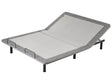 Adjustable Electric Bed Base Grey Iron Polyester EU Double Size Remote Included 4 Legs Heights Beliani