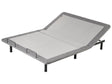 Adjustable Electric Bed Base Grey Iron Polyester EU King Size Remote Included 4 Legs Heights Beliani