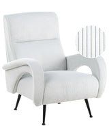 Armchair Mint Jumbo Cord Corduroy Upholstered Retro Style Beliani