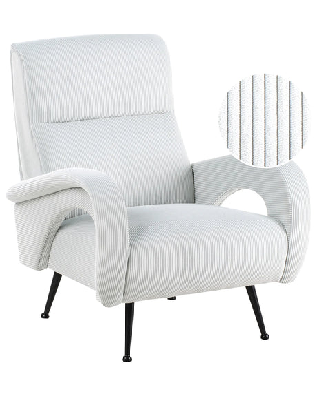 Armchair Mint Jumbo Cord Corduroy Upholstered Retro Style Beliani