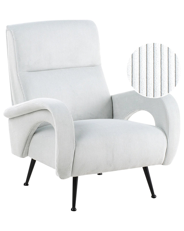 Armchair Mint Jumbo Cord Corduroy Upholstered Retro Style Beliani