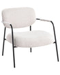 Armchair Light Beige Polyester Upholstery Metal Frame Century Modern Beliani