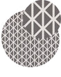 Area Rug Grey Synthetic Material 120 cm Indoor Outdoor Round Geometric Pattern Modern Balcony Patio Beliani