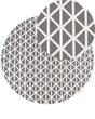 Area Rug Grey Synthetic Material 160 cm Indoor Outdoor Round Geometric Pattern Modern Balcony Patio Beliani